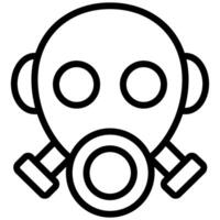 Gas Mask Outline Icon, Black And White Outline Icon vector