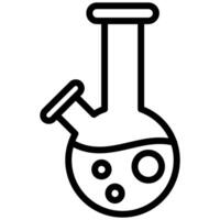 Flask icon Design, Black And White Outline Icon Symbol vector
