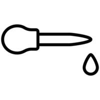 Pipette icon, Black And White Outline Icon Symbol vector