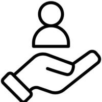 hand Holding user icon vector