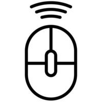 Computer Design Mouse Icon, Black And White Outline Icon Symbol vector