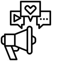 Megaphone Marketing Outline Icon Design, Business and Marketing Outline Icon vector