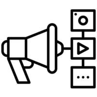 Megaphone Marketing Outline Design Icon, Business and Marketing Outline Icon vector
