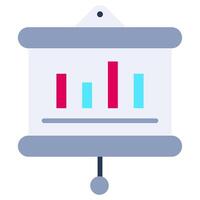 Graph Growth Flat Design Style Icon, Banking And Financial Concept vector