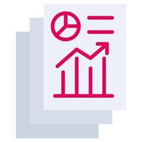 Paper Statistic Flat Icon Style Icon, Business and Marketing Flat Icon Style Icon vector