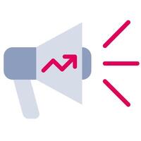 Megaphone Flat Design Style Icon, Flat Design Style Icon Symbol vector