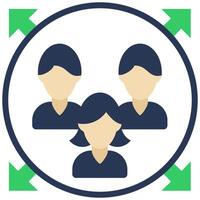 Outsourcing Flat Design Style Icon, Flat Design Style Icon Symbol vector