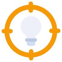 Targeting Idea Flat Design Style Icon, Flat Design Style Icon Symbol vector