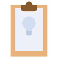 Clipboard Idea Flat Design Style Icon, Flat Design Style Icon Symbol vector