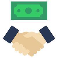 Shake Hand Icon, Handshake Flat Design Style Icon, Flat Design Style Icon Symbol vector