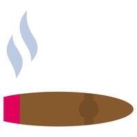 Cigar Flat Icon, Solid Color Flat Icon Symbol vector