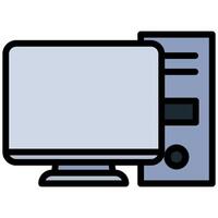 Computer Outline Flat Design Icon, Outline Flat Design Icon Symbol vector