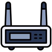 Wifi Router Outline Flat Design Icon, Outline Flat Design Icon Symbol vector