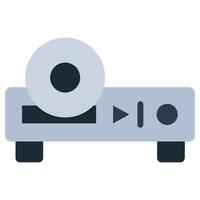 DVD player Flat Design Icon, Flat Design Icon Symbol vector