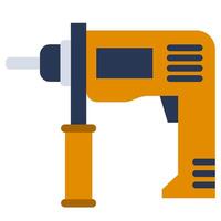 Power Drill Machine Flat Icon, Color Flat Icon Symbol vector