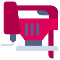 Jigsaw Power Tool Flat Design Icon - Carpentry Flat Icon vector