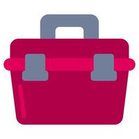 Toolbox Flat Design Icon - Carpentry Flat Icon vector