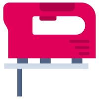 Jig Saw Flat Design Icon - Carpentry Flat Icon vector