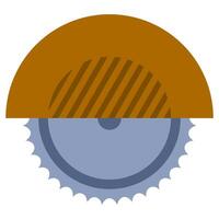Miter Saw Flat Design Icon - Carpentry Flat Icon vector
