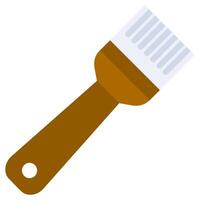 Paintbrush Tool Flat Design Icon - Carpentry Flat Icon vector