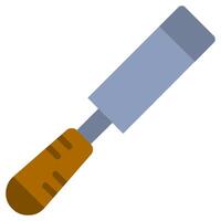 Chisel Flat Design Icon - Carpentry Flat Icon vector