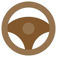 Steering Flat Design Style Icon - Car Service vector