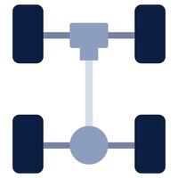 Car Axle Flat Design Style Icon - Car Service vector