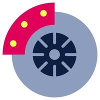 Disc Brake Flat Design Style Icon - Car Service vector