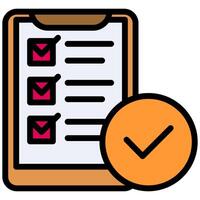Task Planning Outline Flat Icon, Solid Color Outline Flat Icon Symbol vector