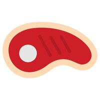 Steak Flat Design Icon, Cooking And Kitchen Flat Design Icon Symbol vector