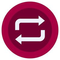 Repeat Button Flat Design Icon, Audio Element Flat Design Icon Symbol vector