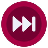 Fast Forward Button Flat Design Icon, Audio Element Flat Design Icon Symbol vector