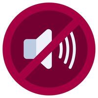 Volume Mute Flat Design Icon, Audio Element Flat Design Icon Symbol vector