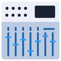 Mixing Board Flat Design Icon, Audio Element Flat Design Icon Symbol vector