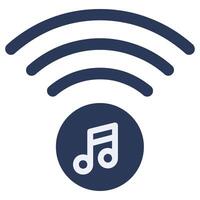 Broadcasting Flat Design Icon, Audio Element Flat Design Icon Symbol vector