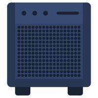 Sound Amplifier Flat Design Icon, Audio Element Flat Design Icon Symbol vector