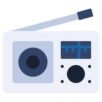Radio Flat Design Icon, Audio Element Flat Design Icon Symbol vector