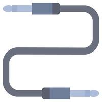 Audio Cable Flat Design Icon, Audio Element Flat Design Icon Symbol vector