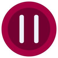 Pause Flat Design Icon, Audio Element Flat Design Icon Symbol vector