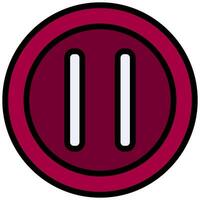 Pause Outline Design Icon, Audio Element Outline Design Icon Symbol vector
