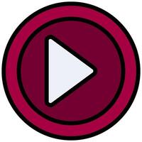 Play Button Outline Design Icon, Audio Element Outline Design Icon Symbol vector