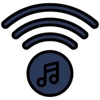 Broadcasting Outline Design Icon, Audio Element Outline Design Icon Symbol vector
