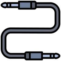 Audio Cable Outline Design Icon, Audio Element Outline Design Icon Symbol vector