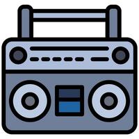 Radio Tape Outline Design Icon, Audio Element Outline Design Icon Symbol vector