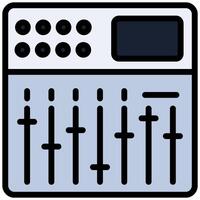 Mixing Board Outline Design Icon, Audio Element Outline Design Icon Symbol vector