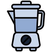 Blender Outline Flat Design Icon, Cooking And Kitchen Outline Flat Design Icon Symbol vector