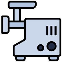Meat Grinder Outline Flat Design Icon, Cooking And Kitchen Outline Flat Design Icon Symbol vector