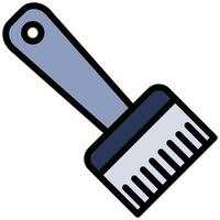 Paintbrush Outline Flat Icon, Color Flat Icon Symbol vector
