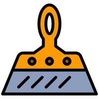 Paint Scraper tool Outline Flat Design Icon - Carpentry Outline Flat Icon vector