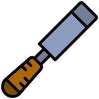 Chisel Outline Flat Design Icon - Carpentry Outline Flat Icon vector